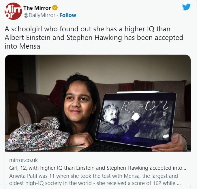 11-годишнo момиче изпревари по IQ Айнщайн и Хокинг 1